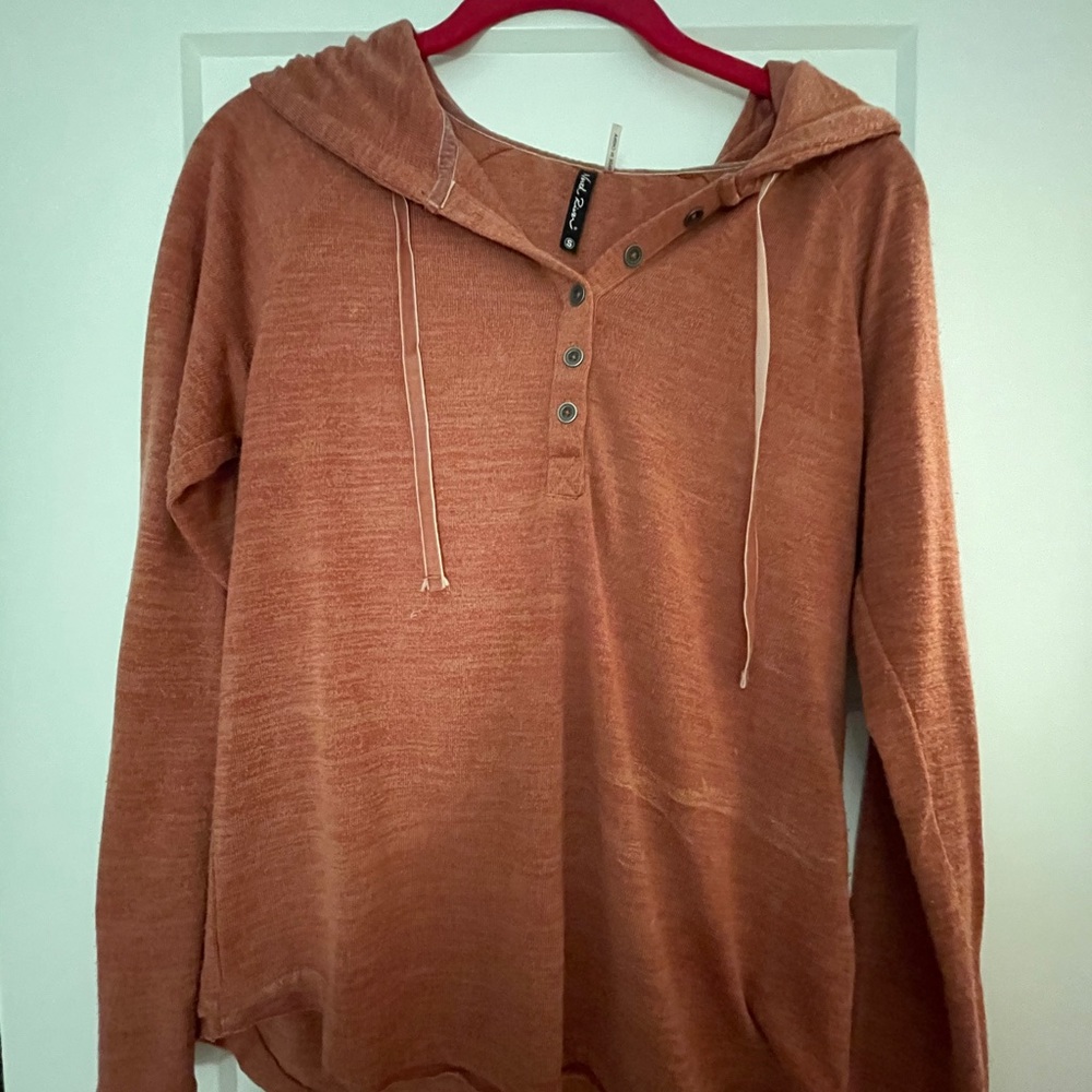 Orange North River Top with Hood